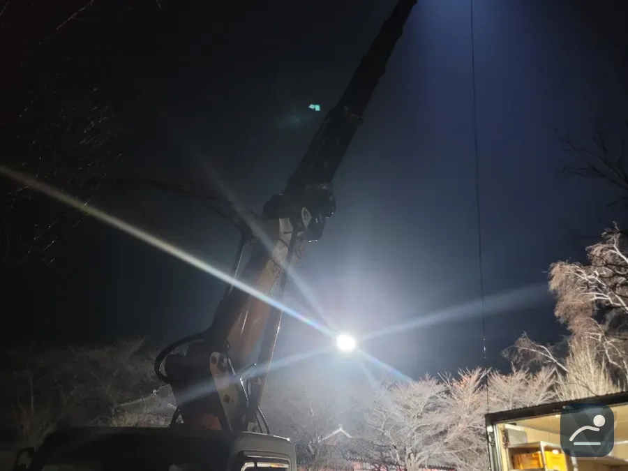 울산 스카이차 에어컨·실외기 작업 현장